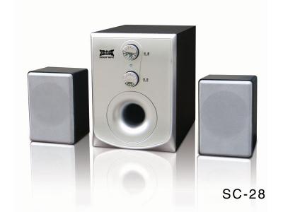 冲击波SC-28全木质电脑多媒体有源音箱